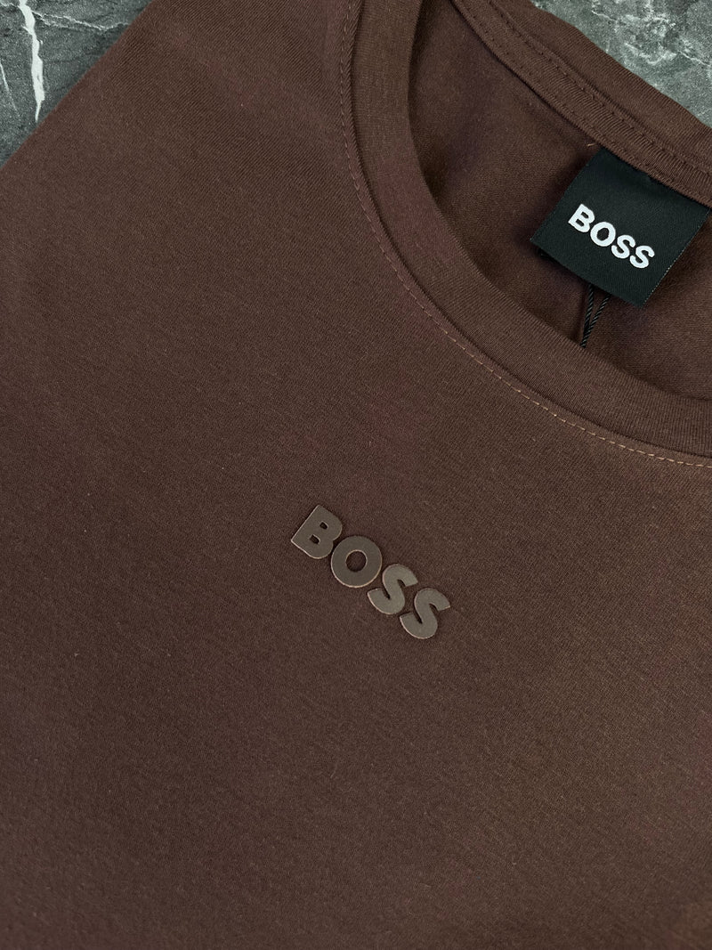 Camiseta Hugo Boss - Marrom - Algodão Egípicio