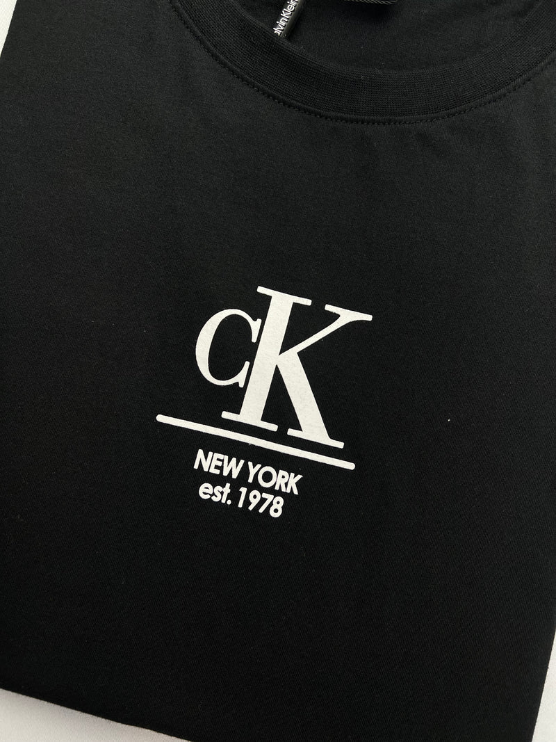 Camiseta Calvin Klein - Preta  - Seda Pima