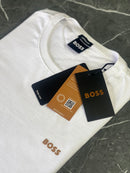 Camiseta Hugo Boss - Branca  - Seda Pima