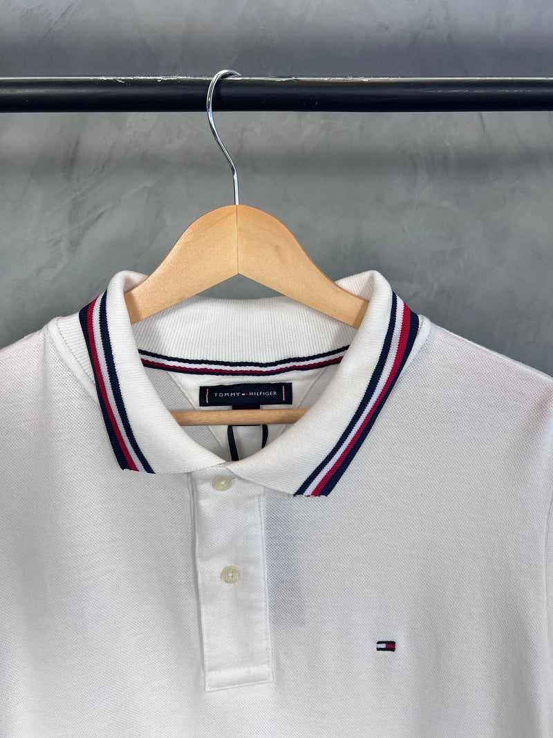 Camisa Gola Polo Tommy Hilfiger - Off White