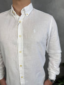 Camisa Social Polo Ralph Lauren - Branca - Linho