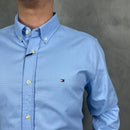Camisa Social Tommy Hilfiger Regular - Azul Bebê