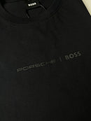 Camiseta Porsche x Boss - Preta- Seda Pima