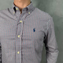 Camisa Social Az/Vml Polo Ralph Lauren Oxford - Xadrez